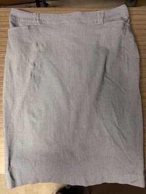 cleo white and navy stripes Pencil Skirt